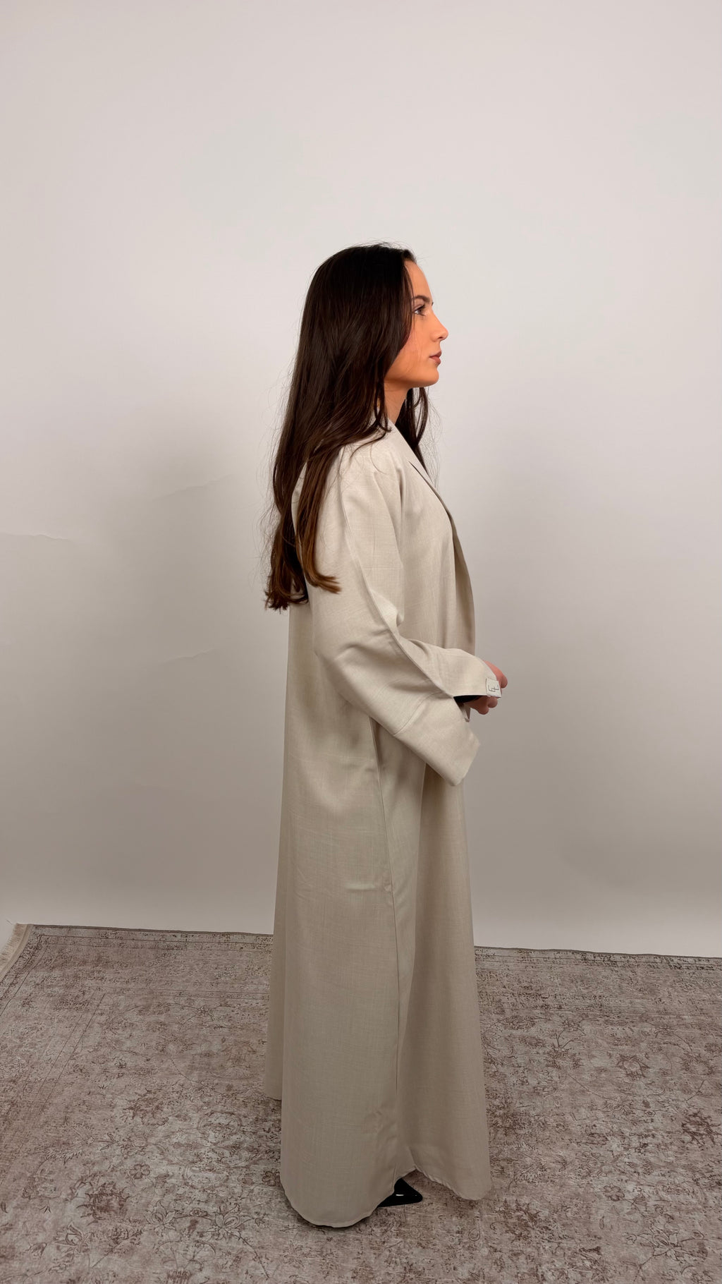 Linen Abaya Cream