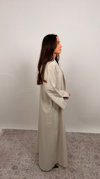 Linen Abaya Cream